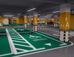 停车场地坪设计新趋势：彩色环氧地坪提升商业价值