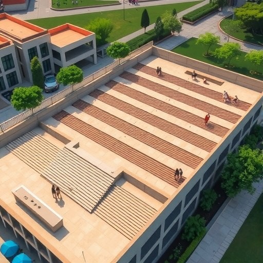 463个阶梯平台，铺满印度Prestige大学新建筑屋面(图19)