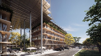 起伏的光伏大屋面：巴西利亚WTC Biotic综合体在建方案(图6)