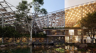 起伏的光伏大屋面：巴西利亚WTC Biotic综合体在建方案(图9)