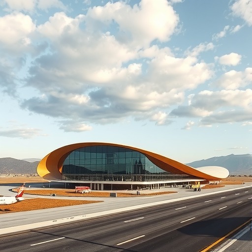 扎哈事务所在建：比绍夫图国际机场，灵感源自东非大裂谷(图1)